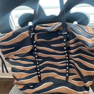 Rebecca Minkoff, Bowie nylon tote zebra $199 retail excellent condition!